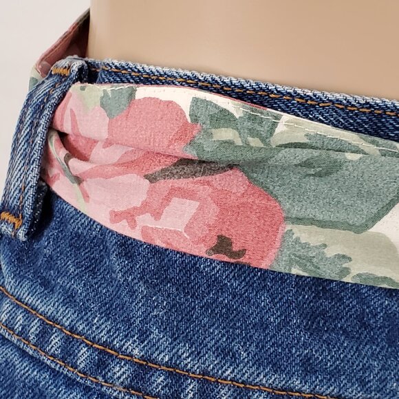 Handmade Cottage Core Denim Apron Women's Small Country Boho Pockets Blue Jean - Picture 2 of 7